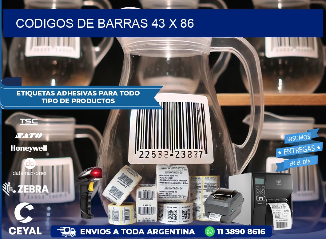 CODIGOS DE BARRAS 43 x 86