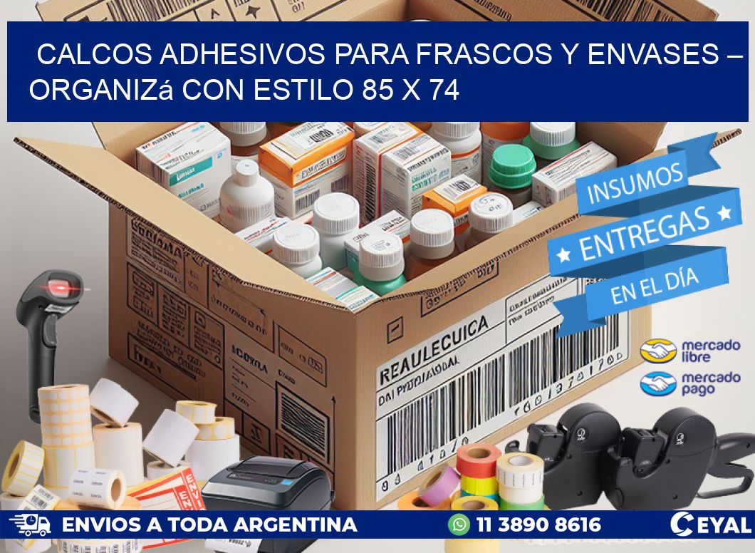 Calcos Adhesivos para Frascos y Envases – Organizá con Estilo 85 x 74