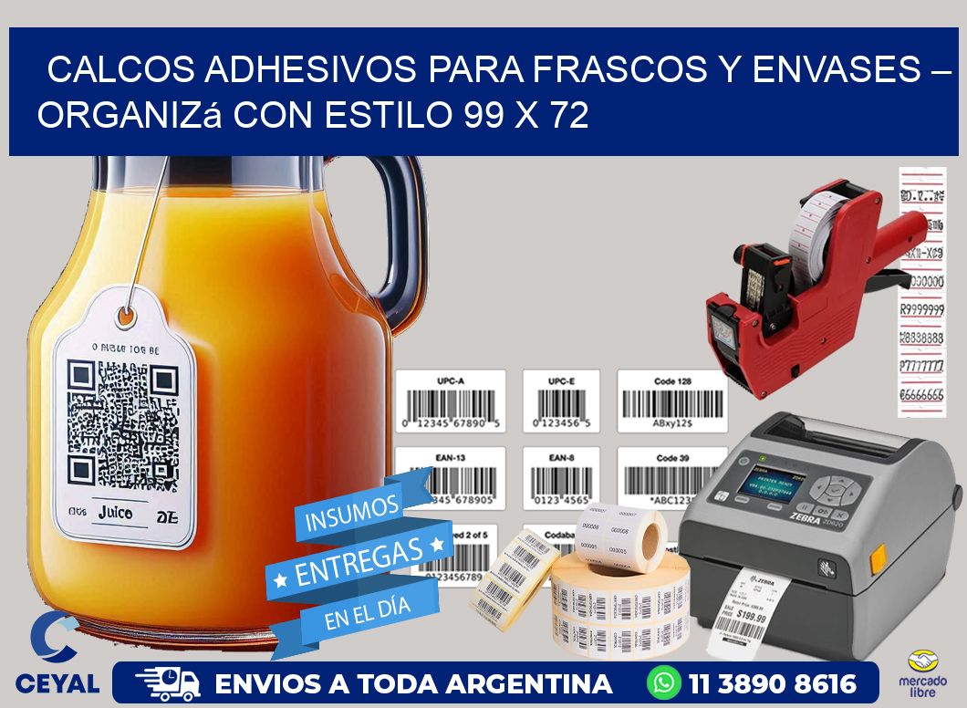 Calcos Adhesivos para Frascos y Envases – Organizá con Estilo 99 x 72