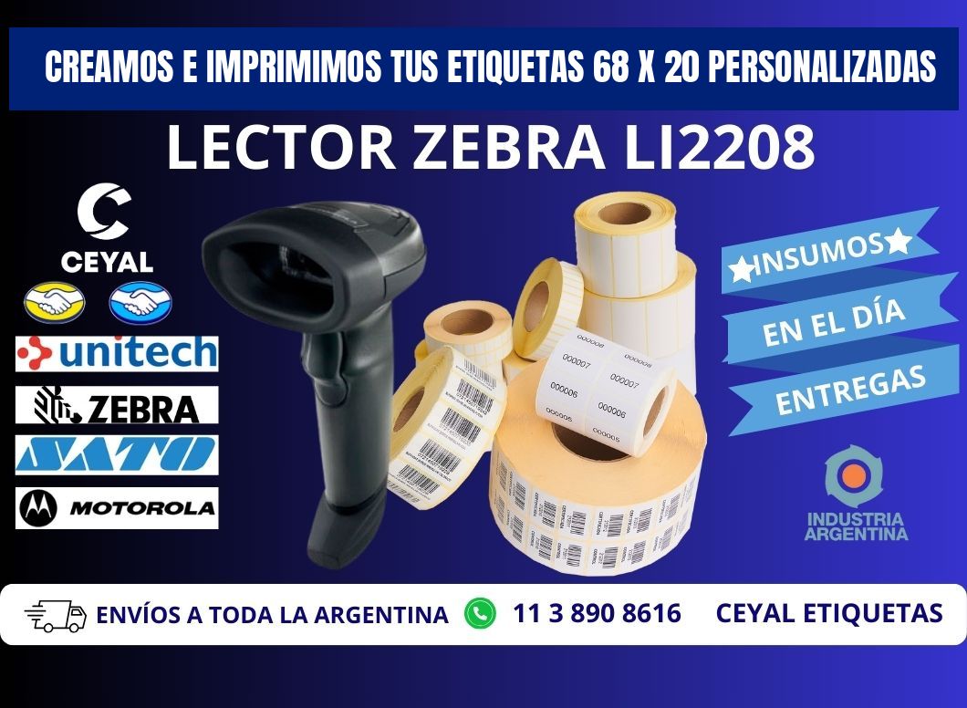 Creamos e Imprimimos tus Etiquetas 68 x 20 Personalizadas