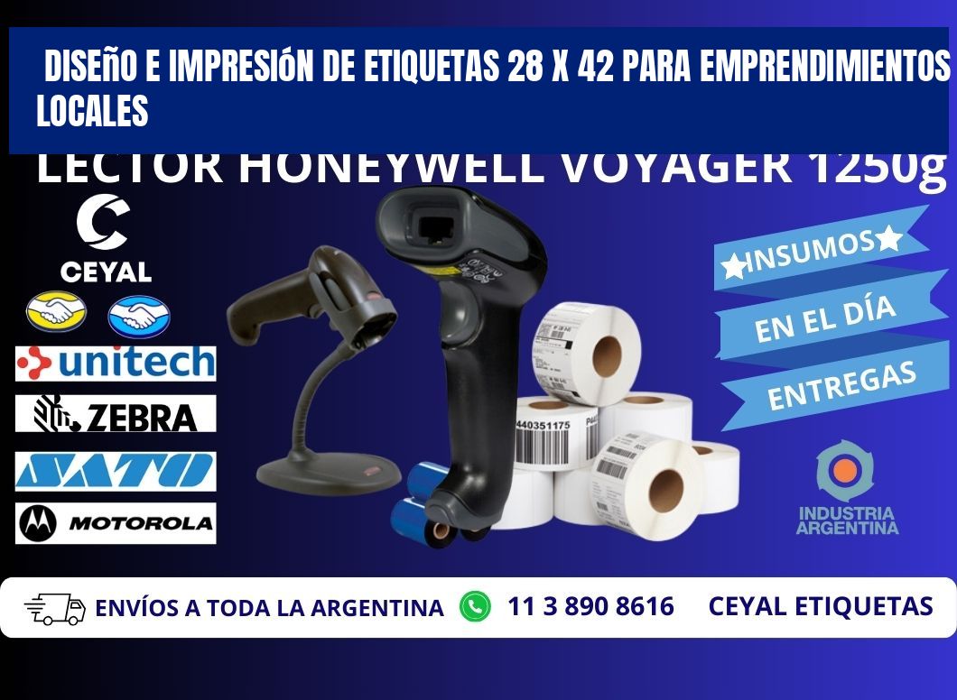 Diseño e Impresión de Etiquetas 28 x 42 para Emprendimientos Locales