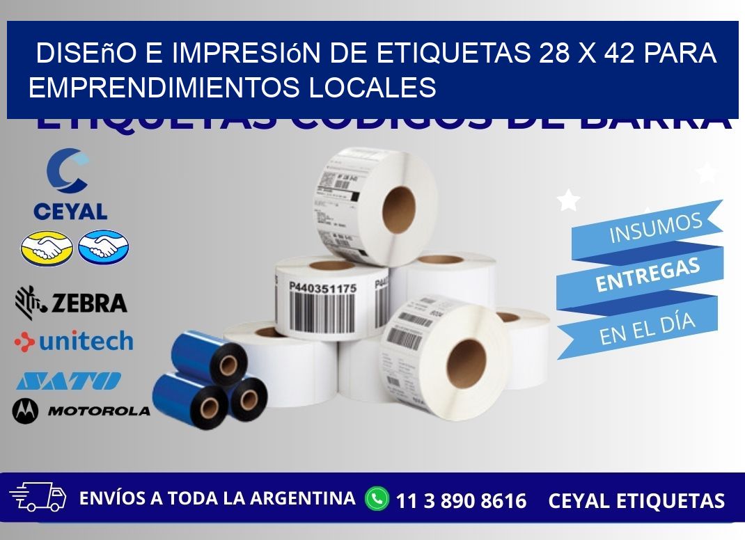Diseño e Impresión de Etiquetas 28 x 42 para Emprendimientos Locales