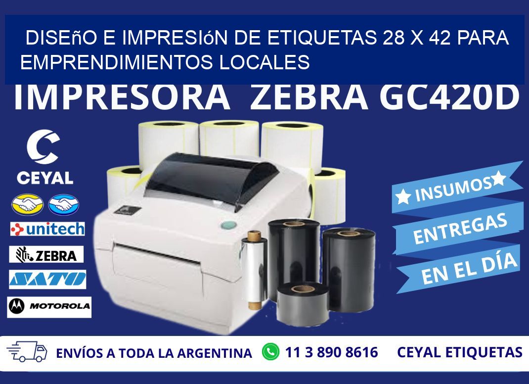 Diseño e Impresión de Etiquetas 28 x 42 para Emprendimientos Locales