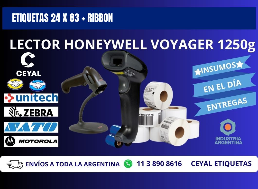 ETIQUETAS 24 x 83 + RIBBON
