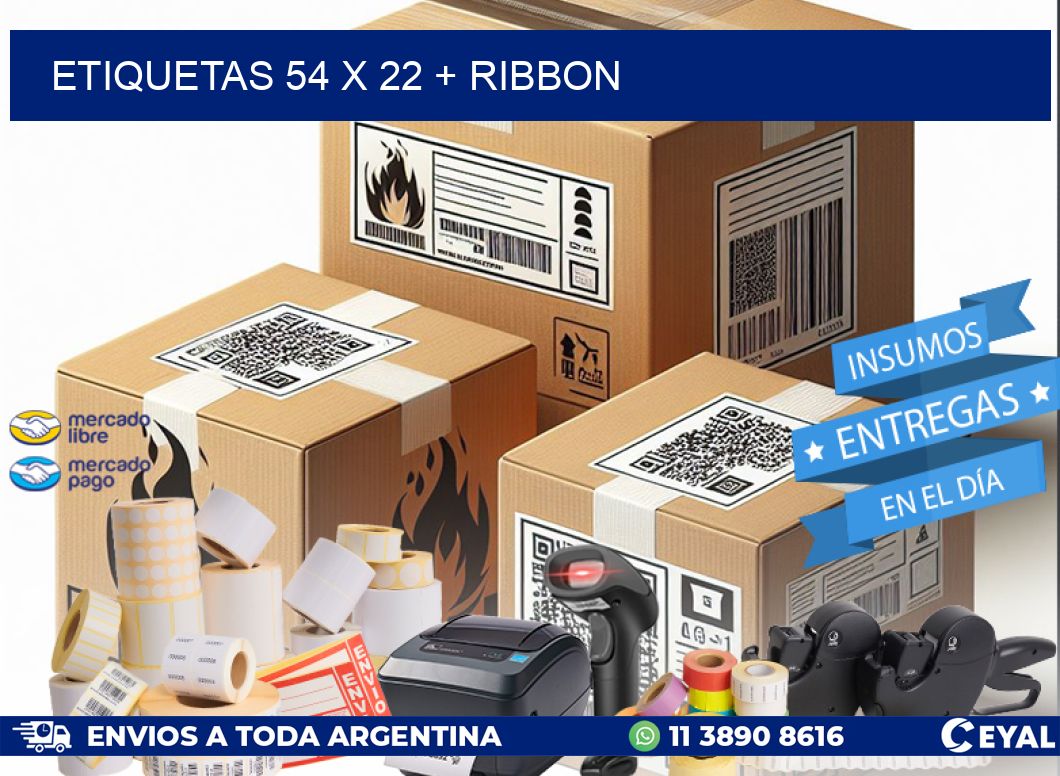 ETIQUETAS 54 x 22 + RIBBON