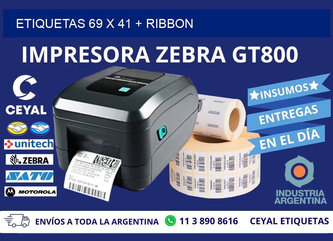 ETIQUETAS 69 x 41 + RIBBON