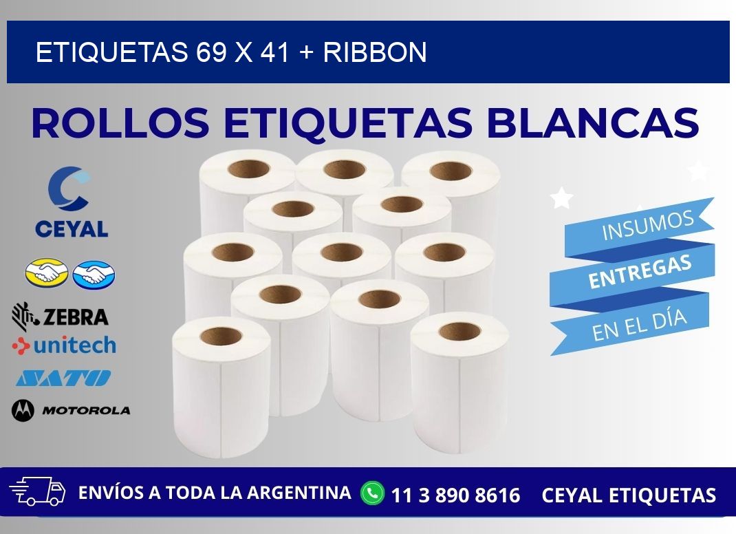 ETIQUETAS 69 x 41 + RIBBON