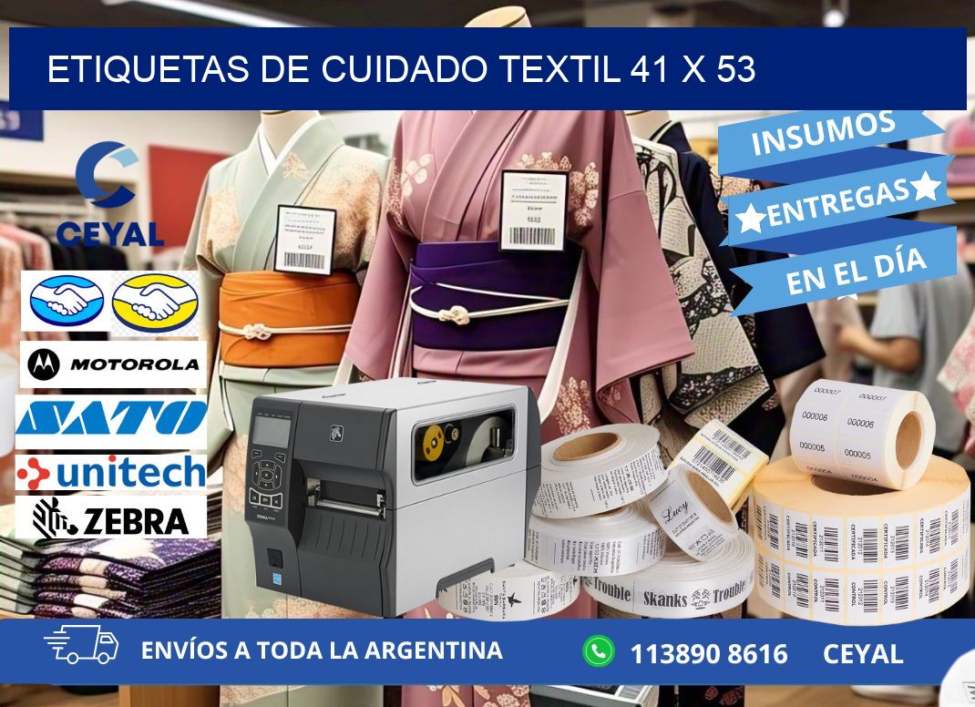 ETIQUETAS DE CUIDADO TEXTIL 41 x 53