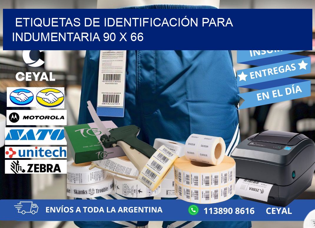 ETIQUETAS DE IDENTIFICACIÓN PARA INDUMENTARIA 90 x 66