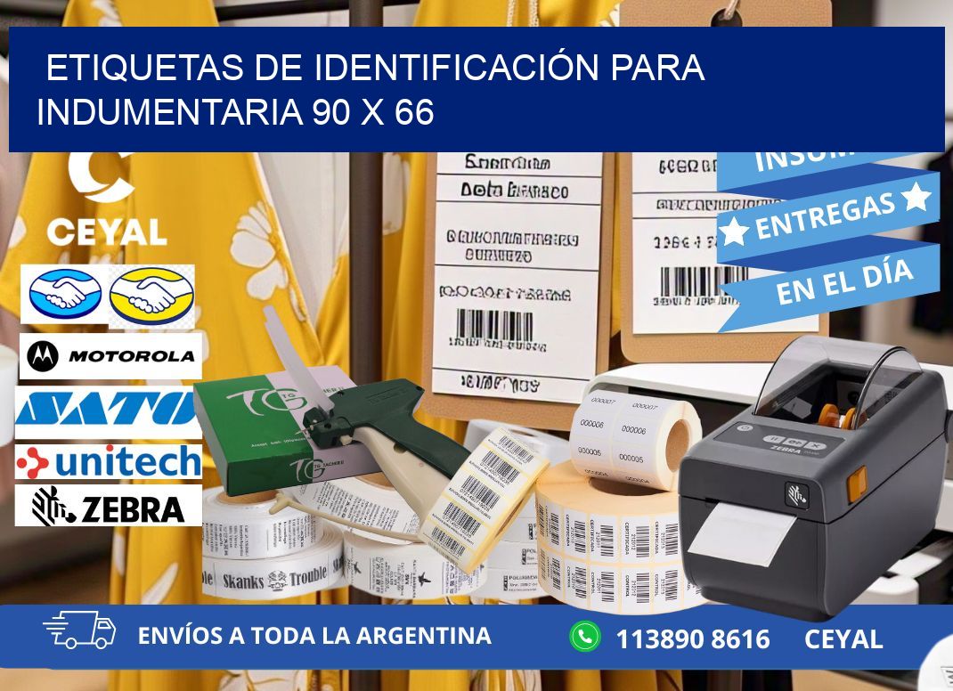 ETIQUETAS DE IDENTIFICACIÓN PARA INDUMENTARIA 90 x 66
