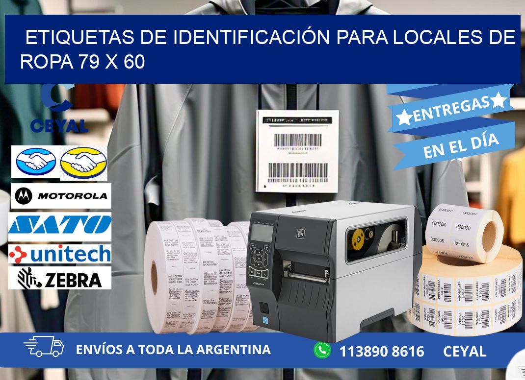 ETIQUETAS DE IDENTIFICACIÓN PARA LOCALES DE ROPA 79 x 60