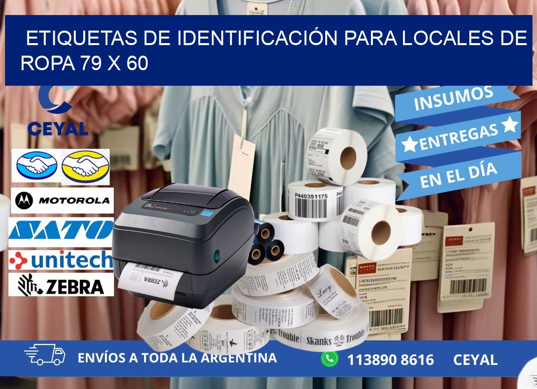 ETIQUETAS DE IDENTIFICACIÓN PARA LOCALES DE ROPA 79 x 60