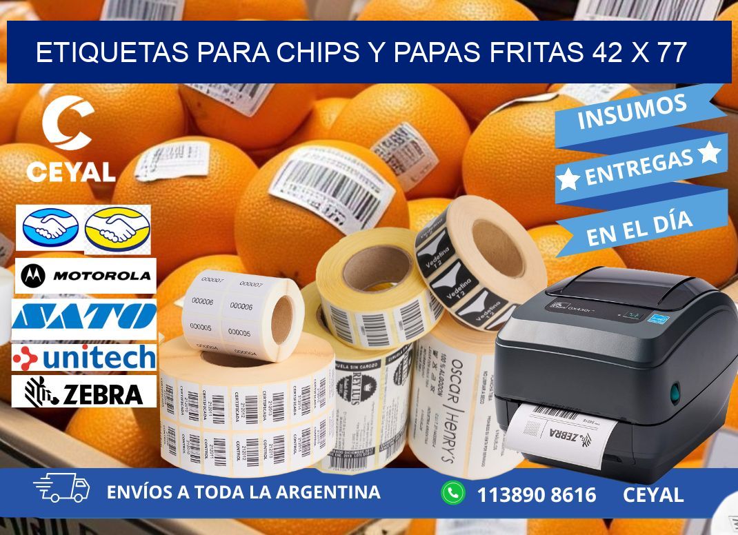 ETIQUETAS PARA CHIPS Y PAPAS FRITAS 42 x 77