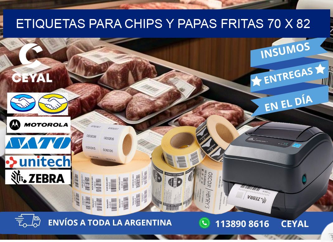 ETIQUETAS PARA CHIPS Y PAPAS FRITAS 70 x 82