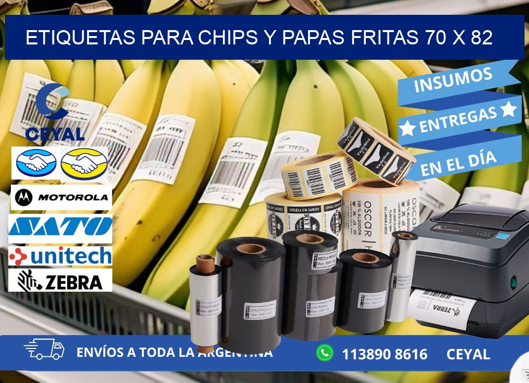 ETIQUETAS PARA CHIPS Y PAPAS FRITAS 70 x 82