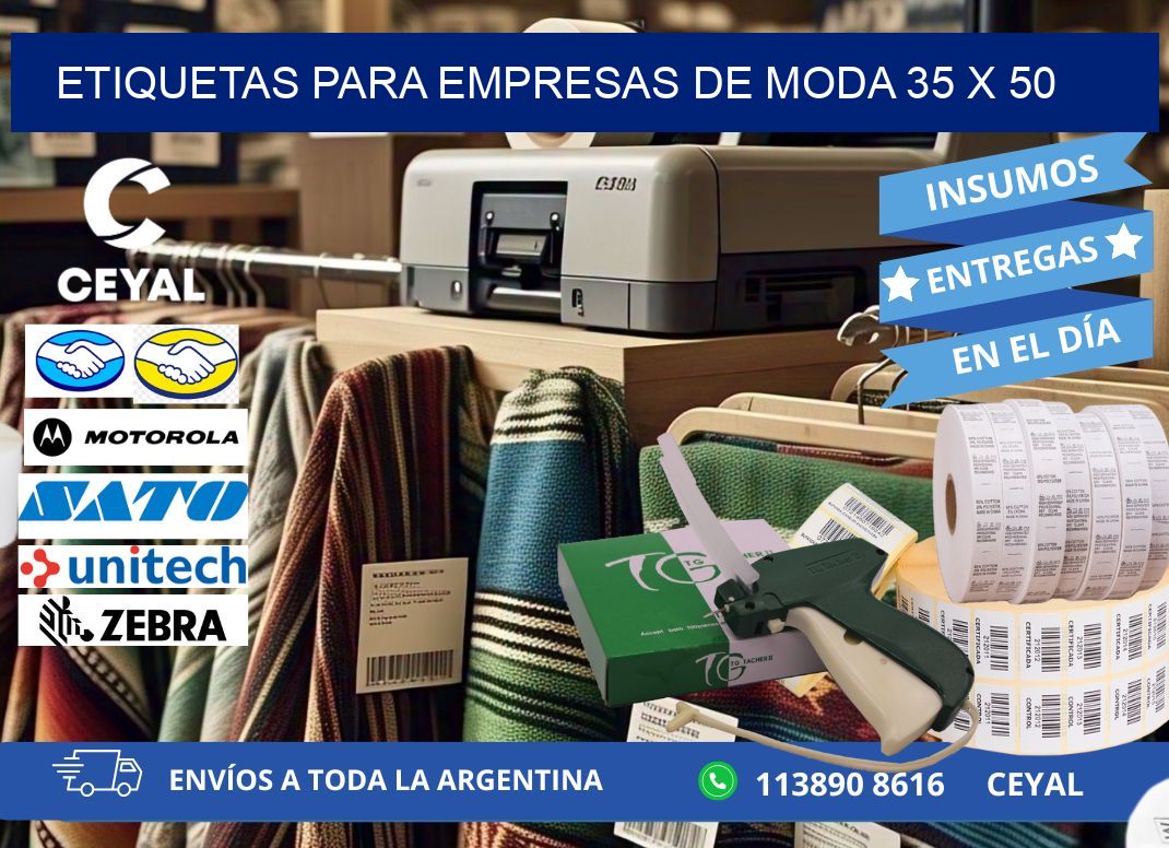 ETIQUETAS PARA EMPRESAS DE MODA 35 x 50