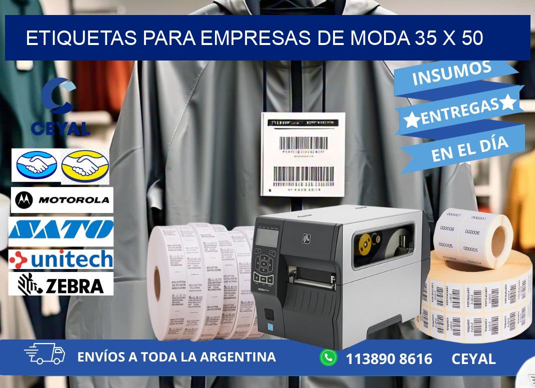 ETIQUETAS PARA EMPRESAS DE MODA 35 x 50