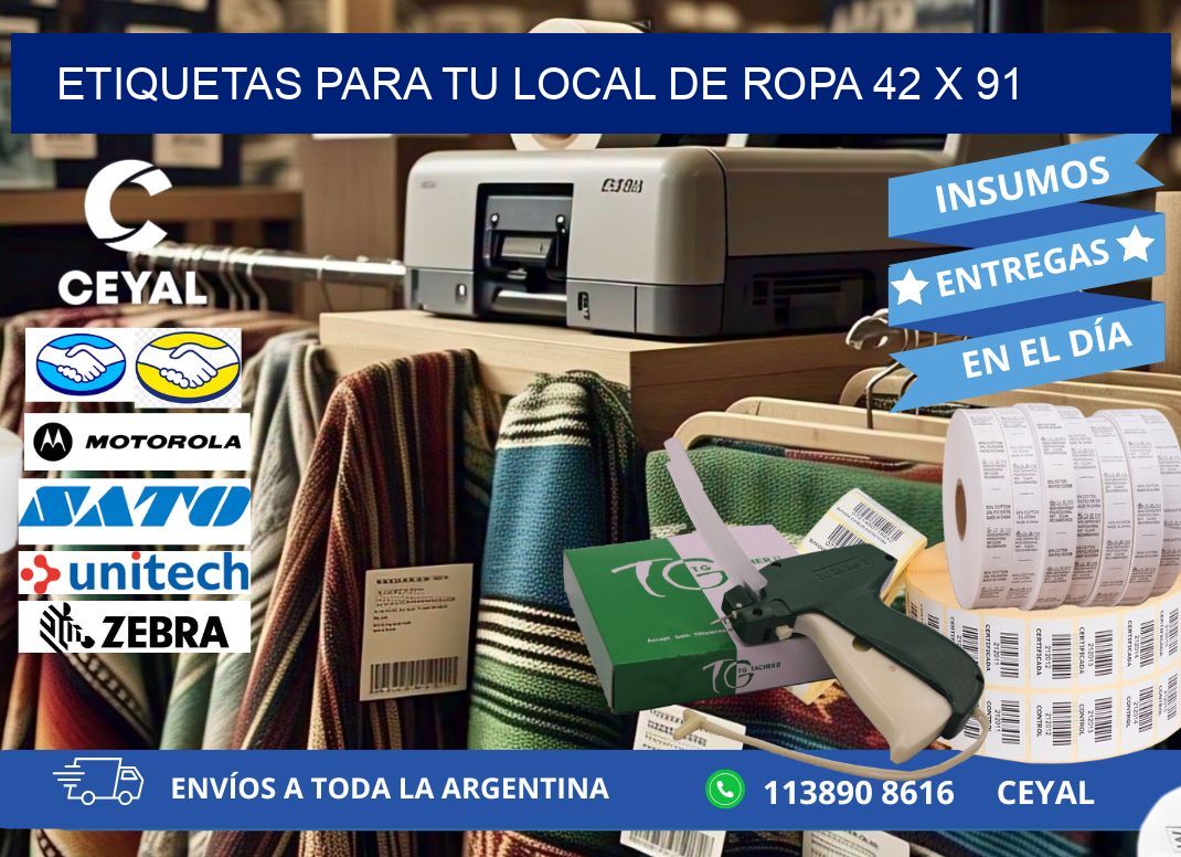 ETIQUETAS PARA TU LOCAL DE ROPA 42 x 91