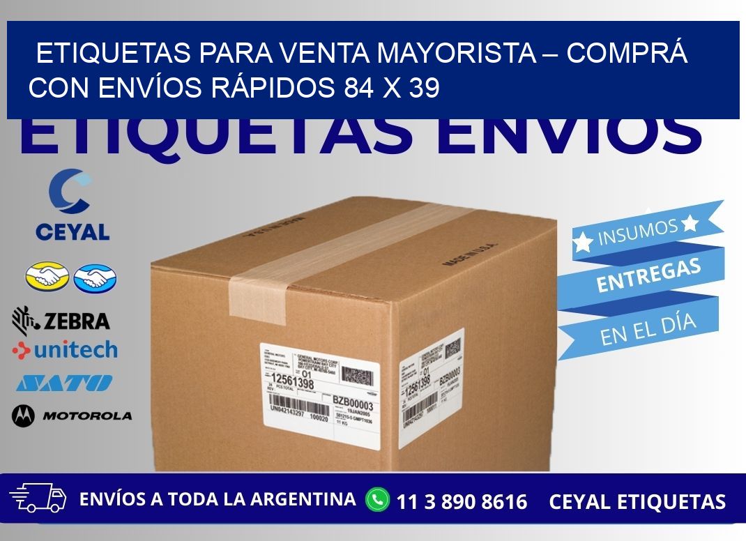 ETIQUETAS PARA VENTA MAYORISTA – COMPRÁ CON ENVÍOS RÁPIDOS 84 x 39
