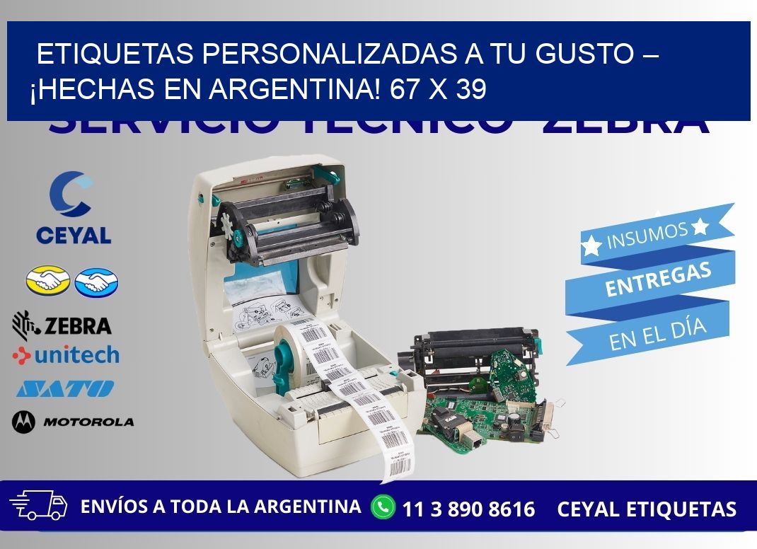 ETIQUETAS PERSONALIZADAS A TU GUSTO – ¡HECHAS EN ARGENTINA! 67 x 39