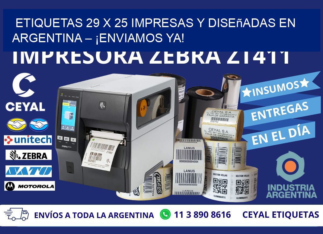 Etiquetas 29 x 25 Impresas y Diseñadas en Argentina – ¡Enviamos Ya!