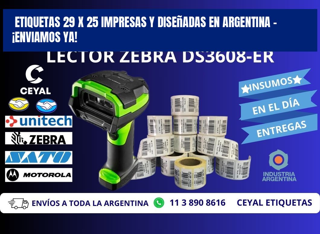 Etiquetas 29 x 25 Impresas y Diseñadas en Argentina – ¡Enviamos Ya!