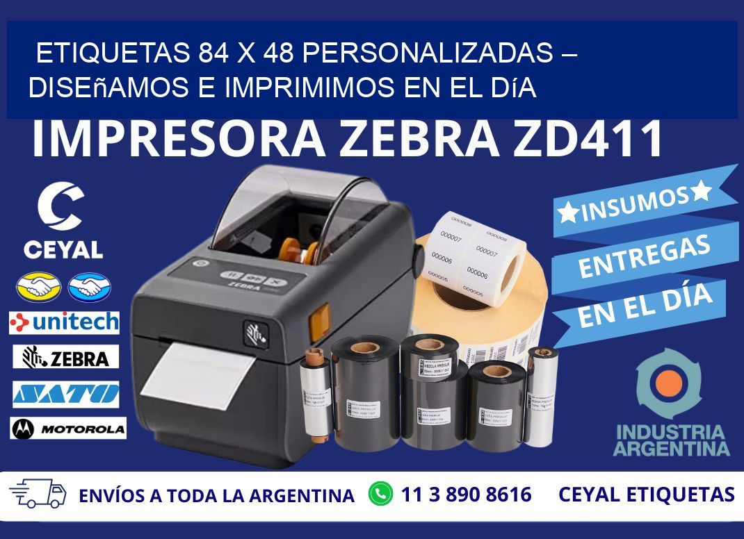 Etiquetas 84 x 48 Personalizadas – Diseñamos e Imprimimos en el Día