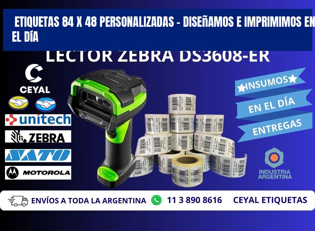 Etiquetas 84 x 48 Personalizadas – Diseñamos e Imprimimos en el Día