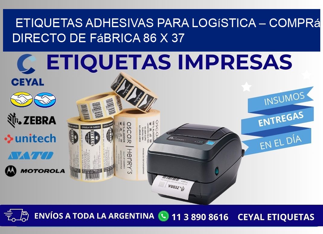 Etiquetas Adhesivas para Logística – Comprá Directo de Fábrica 86 x 37