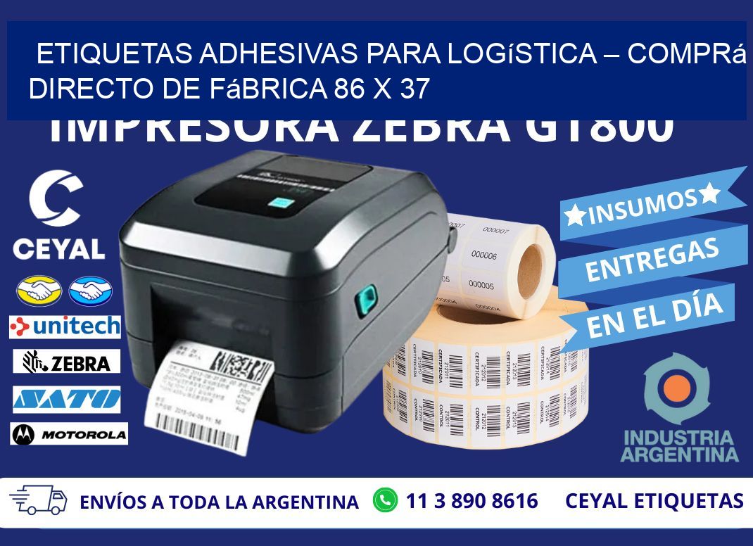 Etiquetas Adhesivas para Logística – Comprá Directo de Fábrica 86 x 37