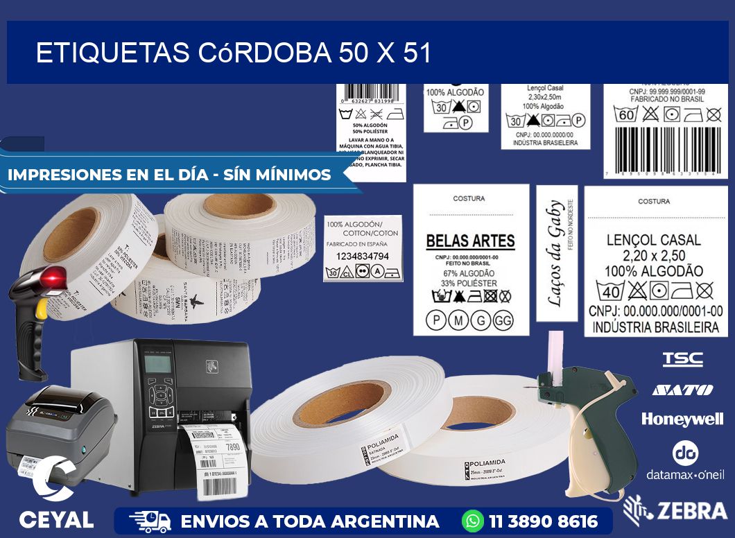 Etiquetas Córdoba 50 x 51