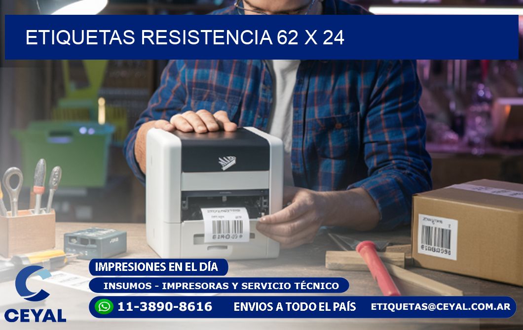 Etiquetas Resistencia 62 x 24