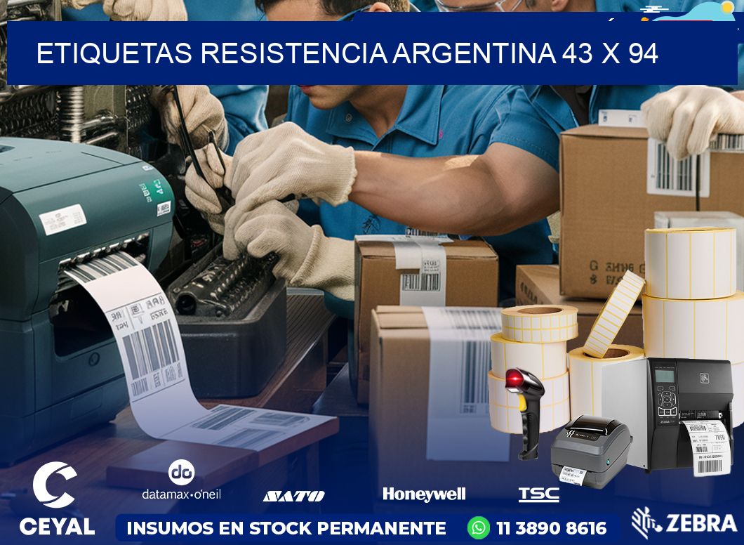 Etiquetas Resistencia Argentina 43 x 94