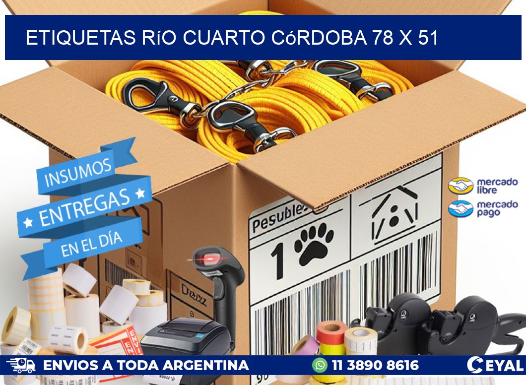 Etiquetas Río Cuarto Córdoba 78 x 51