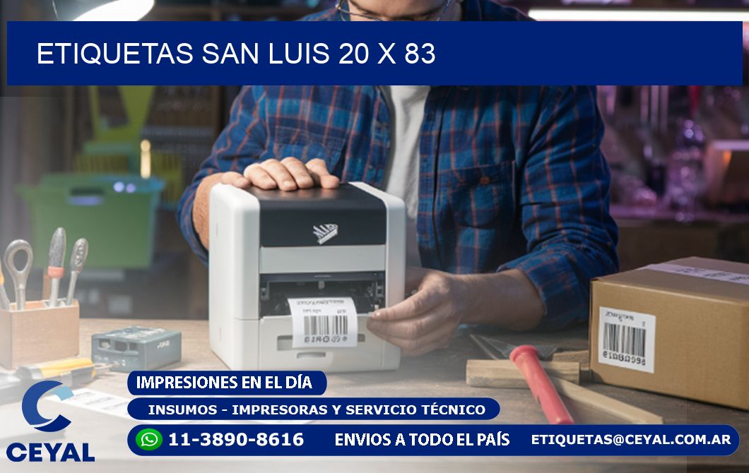 Etiquetas San Luis 20 x 83