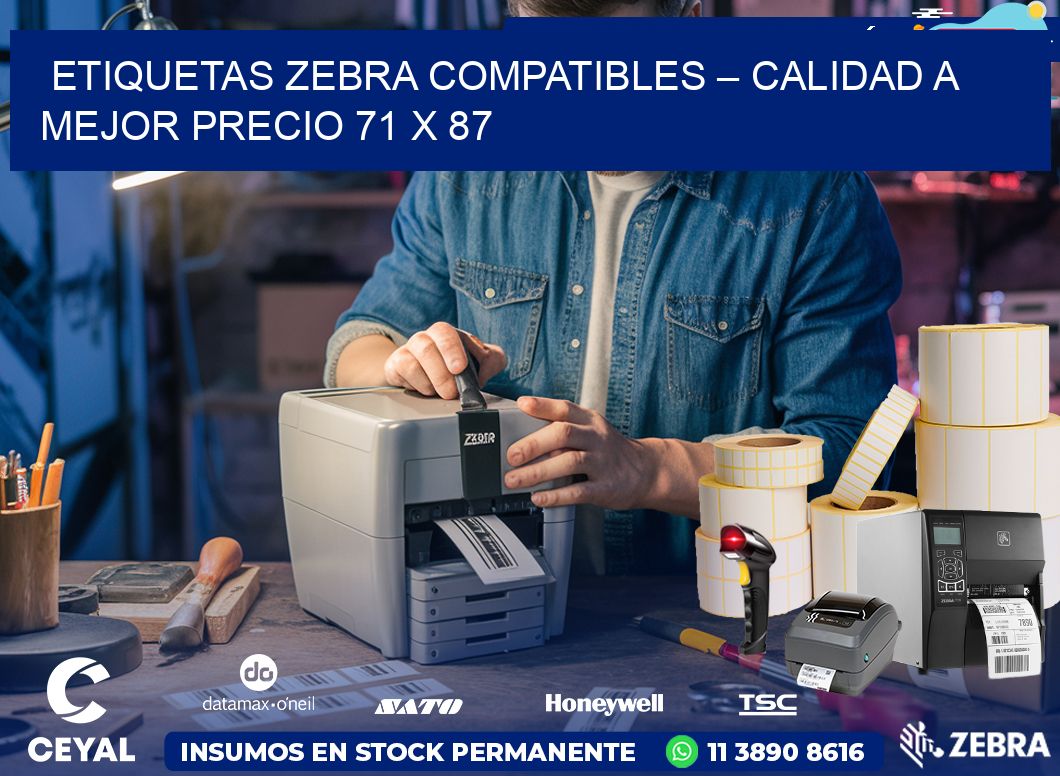 Etiquetas Zebra Compatibles – Calidad a Mejor Precio 71 x 87