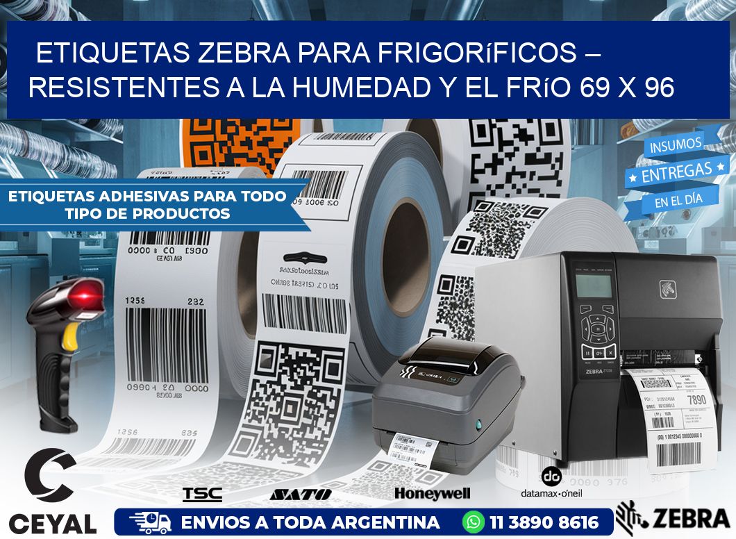 Etiquetas Zebra para Frigoríficos – Resistentes a la Humedad y el Frío 69 x 96