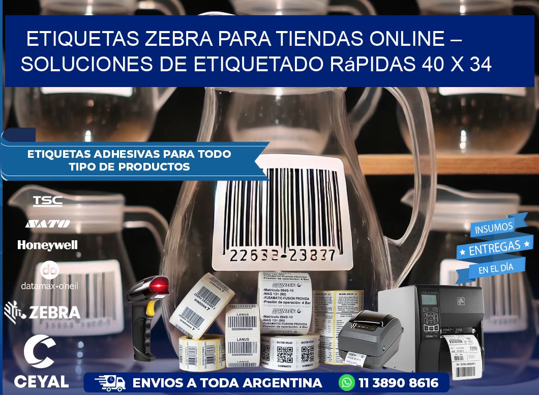 Etiquetas Zebra para Tiendas Online – Soluciones de Etiquetado Rápidas 40 x 34