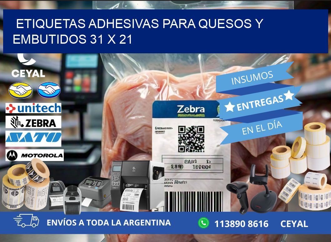 Etiquetas adhesivas para quesos y embutidos 31 x 21