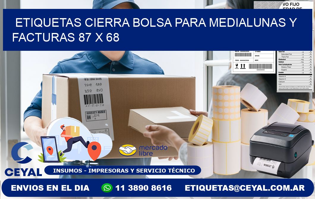 Etiquetas cierra bolsa para medialunas y facturas 87 x 68