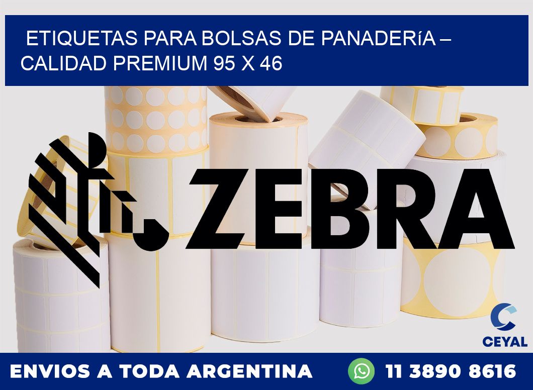 Etiquetas para bolsas de panadería – Calidad premium 95 x 46