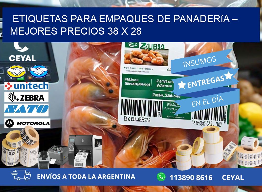 Etiquetas para empaques de panadería – Mejores precios 38 x 28