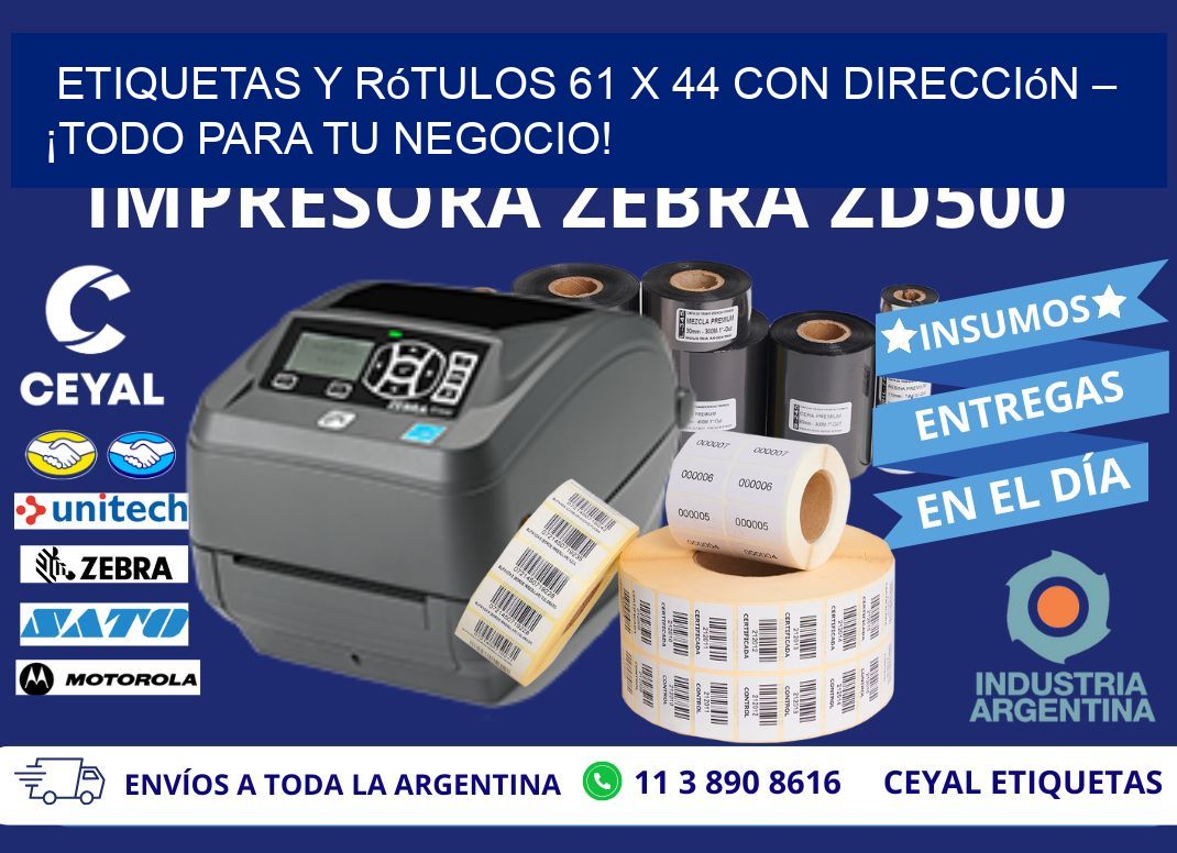 Etiquetas y Rótulos 61 x 44 con Dirección – ¡Todo para tu Negocio!