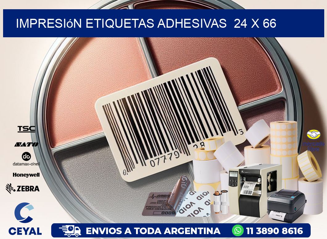 Impresión Etiquetas adhesivas  24 x 66