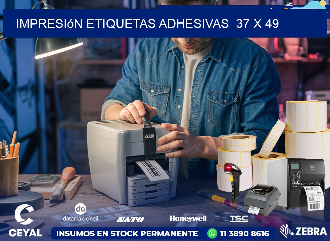Impresión Etiquetas adhesivas  37 x 49