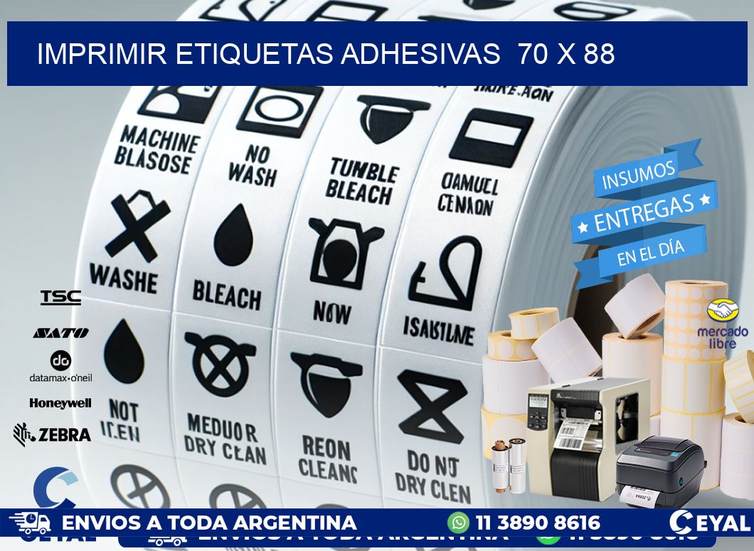 Imprimir Etiquetas adhesivas 70 x 88