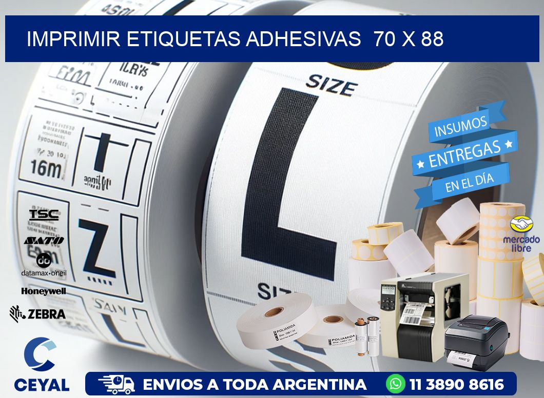 Imprimir Etiquetas adhesivas 70 x 88