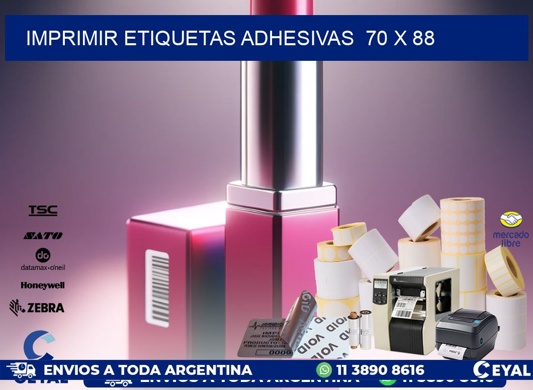Imprimir Etiquetas adhesivas  70 x 88