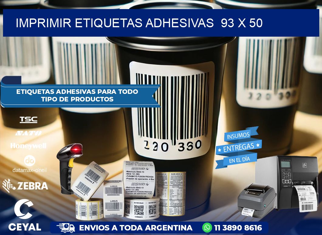 Imprimir Etiquetas adhesivas  93 x 50