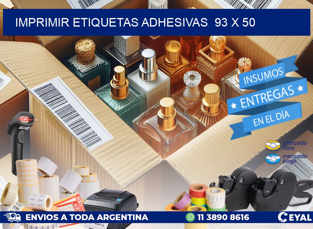 Imprimir Etiquetas adhesivas  93 x 50